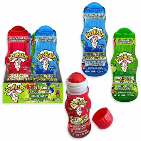 Warheads Super Sour Tongue Roller stift formájú savanyú édesség 25ml
