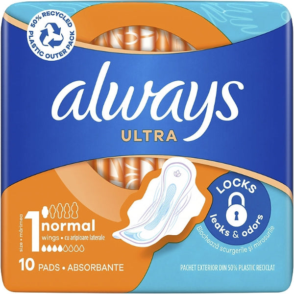 always szárnyas tisztasági betét Ultra normal plus 10 db-os