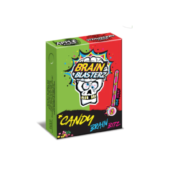 Brain Blasterz sour candy Savanyú cukorka Alma eper 45 gr