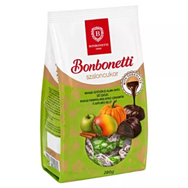 Bonbonetti Étcsokoládéval mártott Mangó-tök & alma szaloncukor 280g