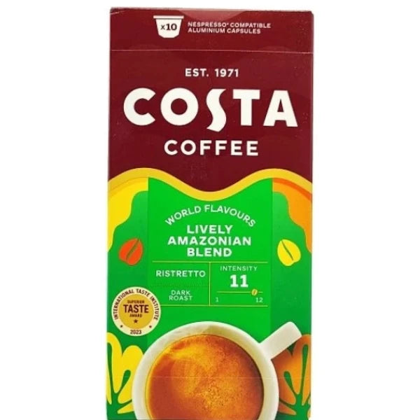 Costa Coffee Lively Amazonian Blend Ristretto Nespresso kompatibilis 10 kapszula