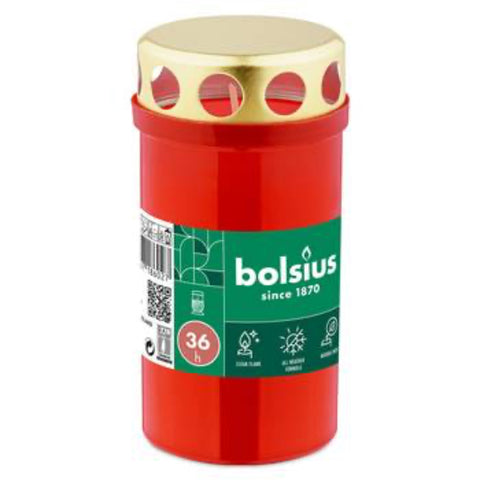 Kegyeleti mécses Bolsius Piros