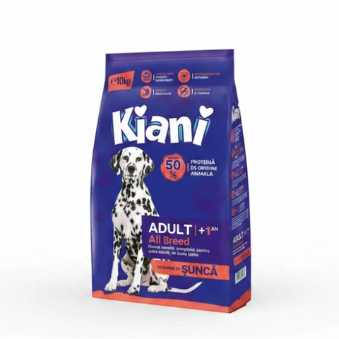 Kiani száraz kutyaeledel sonkás 10 Kg