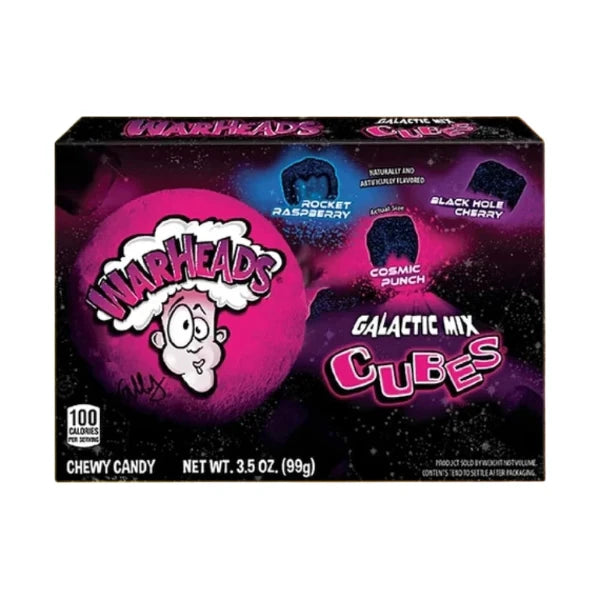 WarHeads Chewy Cubes Galactic Mix 99g Rágós Kockák Galaktikus Mix