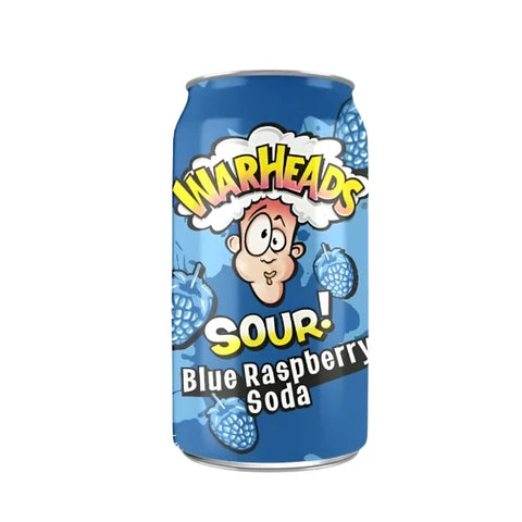 Warheads Blue Raspberry Soda kék málna ízű savanyú üdítőital