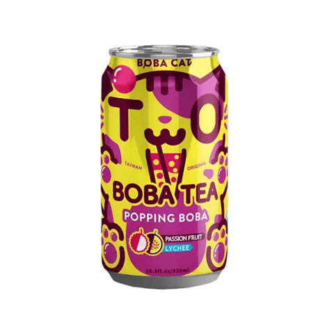 Boba Cat Bubble Tea Passiógyümölcs Licsi  320 ml