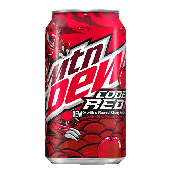 Mountain Dew Code Red USA  Cseresznye Ízű Szénsavas Üdítő 355 ml