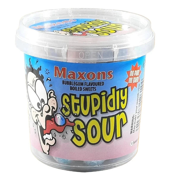 Maxons Stupidly Sour Bubblegum 100g Extra Savanyú Rágógumi