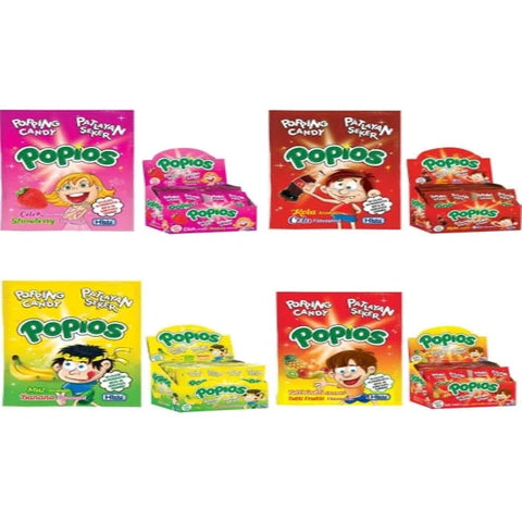 Popios Pattogos cukorka Banana 40g