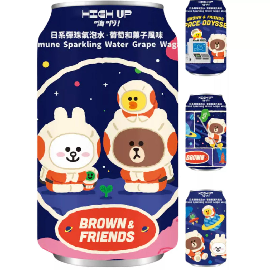 HIGHUP Brown& Friends  Grape üdítőital 330ml