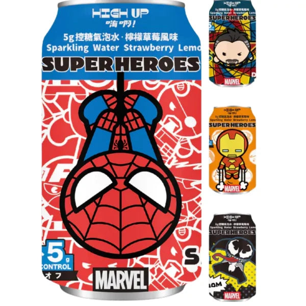 HIGHUP MARVEL Superheroes Alacsony cukortartalmú citrom- és epres üdítő 330 ml