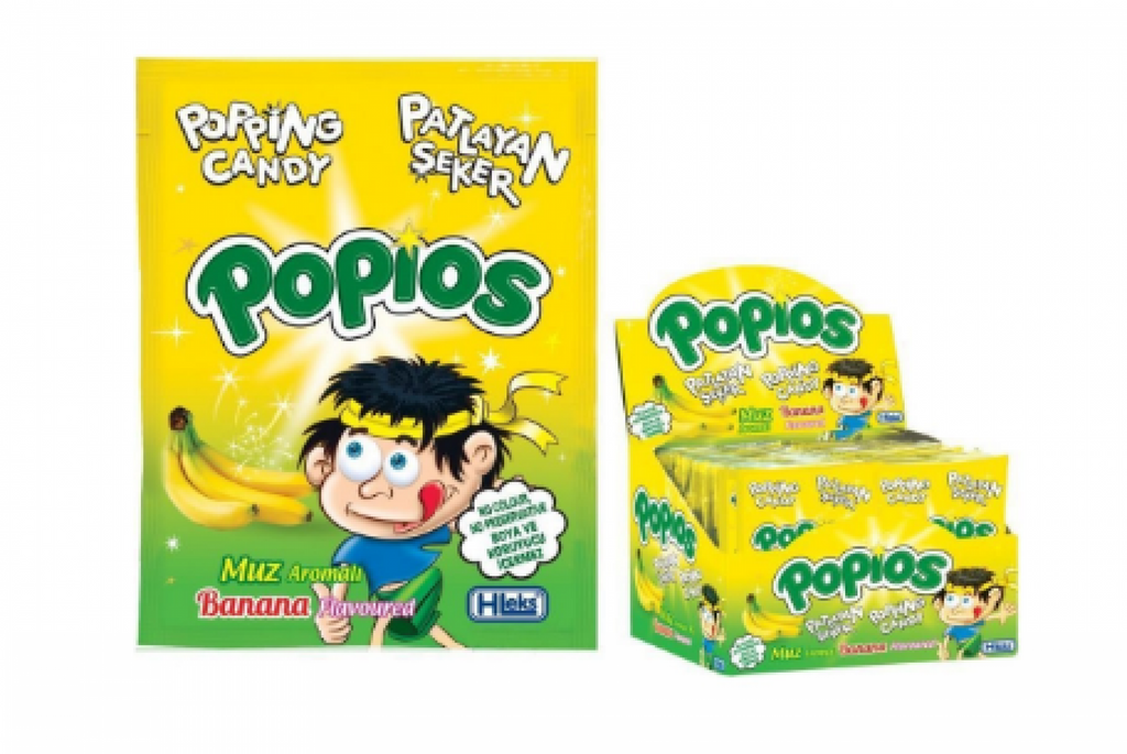 Popios Pattogos cukorka Banana 40g