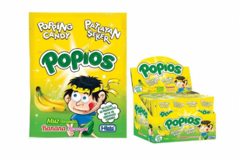 Popios Pattogos cukorka Banana 40g
