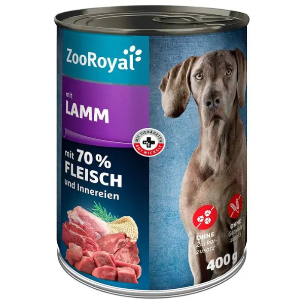 ZooRoyal Nedves Kutyaeledel Bárány 400g