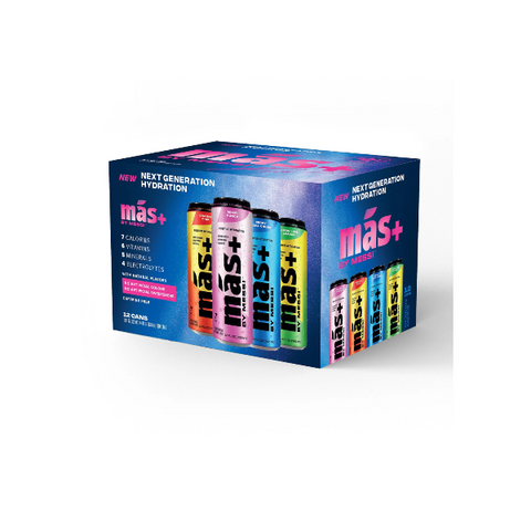 MAS+ Messi vegyes Izotoniás ital (Orange D'Or, Miami Punch, Berry Copa Crush, Lemon Lime League) 355 ml