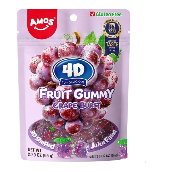 Amos Grape Burst Fruit Gummy 65 gr