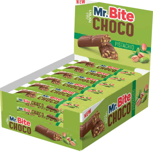 Tören Mr. Bite Choco Pisztáciás csokoládé 22 gr
