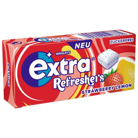 Wrigley extra ref. straw/lemon, pack of 8 cs